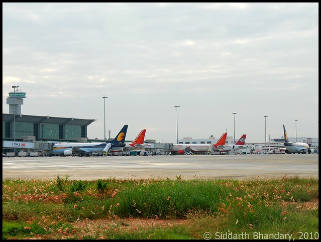 BIAL ramp as seen from airside