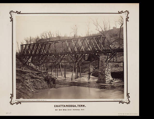 Chattanooga Tennessee. Railroad Bridge Across Chattanooga Creek.
