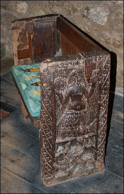 Medieval Mermaid Chair, St Senara's Church, Zennor