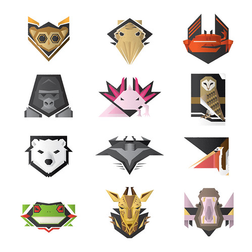 Animal Badges Pt. 3 | rickylinndesign | Flickr