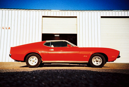 red ford car lomo lca xpro lomography crossprocessed xprocess classiccar texas low ground lomolca vehicle groundlevel mustang fordmustang lomograph marfa ratseyeview phootcamp lomographyxprochrome100 posted:to=tumblr phootcamp2011 file:name=110610lomolcalomo100a147 roll:name=110610lomolcalomo100a