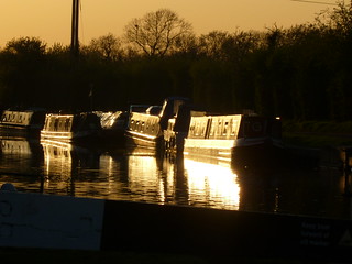 Canal boats at Long Buckby Wharf