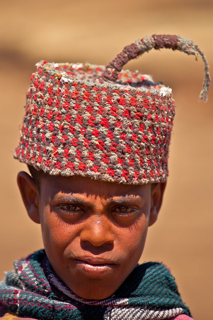 portrait of the child in the simien mountain national park-ethiopia.