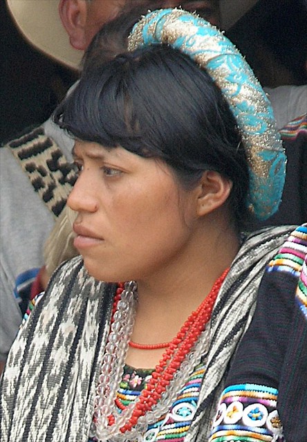 Retrato de una mujer - Portrait of a Woman; Fiesta del pueblo, Joyabaj, El Quiché, Guatemala