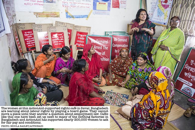 ActionAid-supported rights café in Savar, Bangladesh