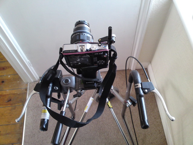 Wheeled zimmerframe tripod dolly - top view