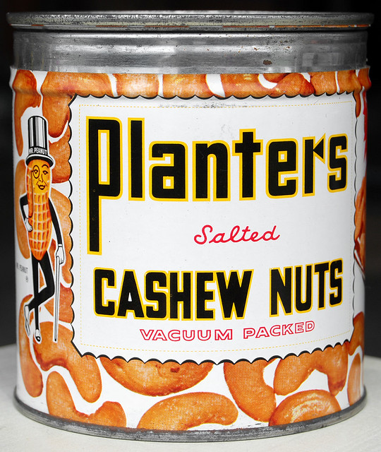 Planters Cashew Nuts, 1950's