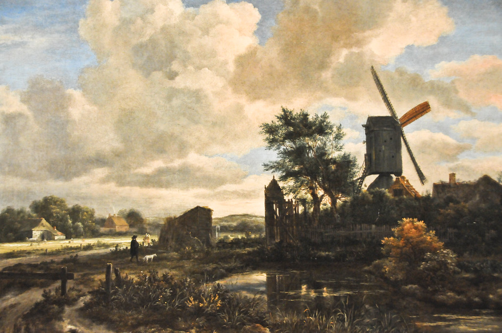 The Windmill Jacob van Ruysdael Instructor Picture Series 11 Vintage Art Print 