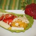 Fruit salad with cheese all food