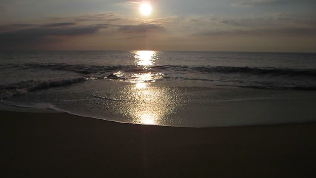 Rehoboth Beach Delaware summer sunrise over the Atlantic Ocean USA