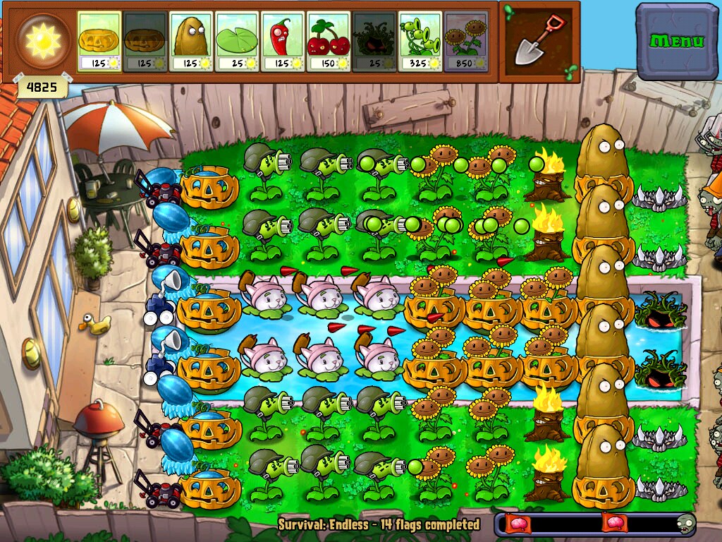Plants vs Zombies - Survival: Endless | This setup was good … | Flickr1024 x 768