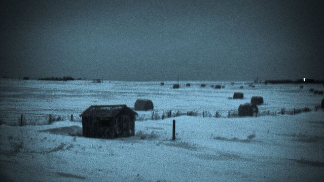 A cold winter night on the prairie