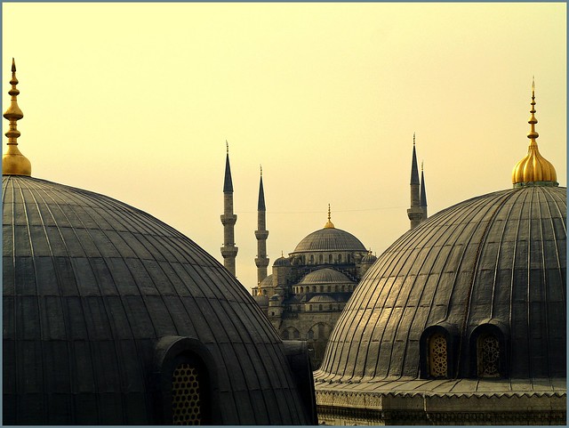 Blue Mosque seen from Hagia Sophia in Istanbul
