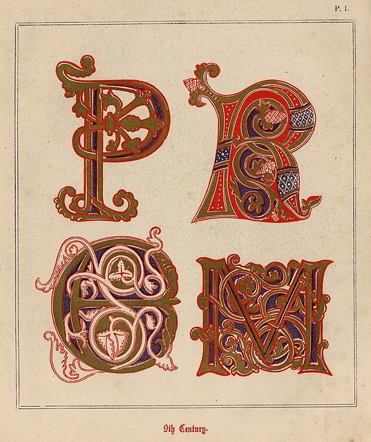 001- Medieval Alphabets and Initials 1886- F.G. Delamotte- Copyright 2006 illuminated-book.com& libros-iluminados.com