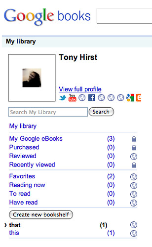 Google Books - My Library - Tony Hirst - Flickr