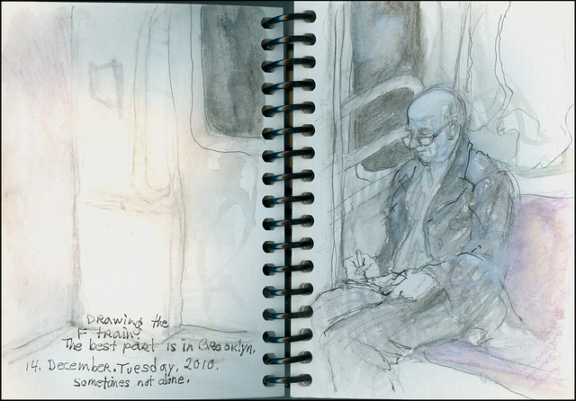 Drawn to the F train. 14 December, 2010.