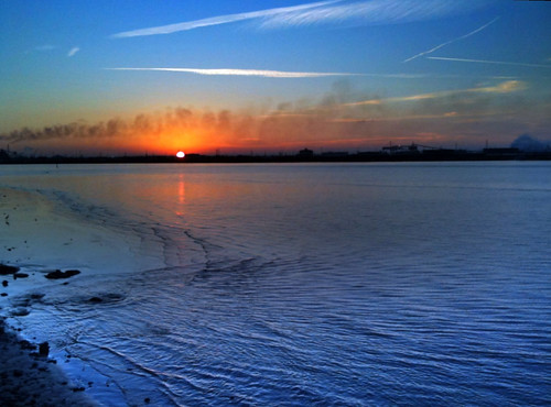 sunset sky beach water texas iphone