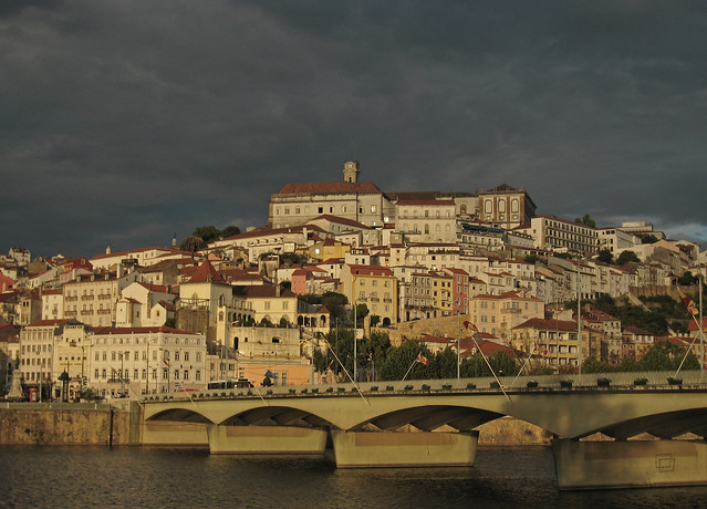 Portugal - Coimbra - view of town from riverfront