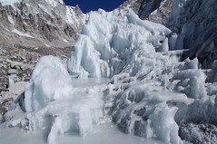Ice formations on the Khumbu Glacier