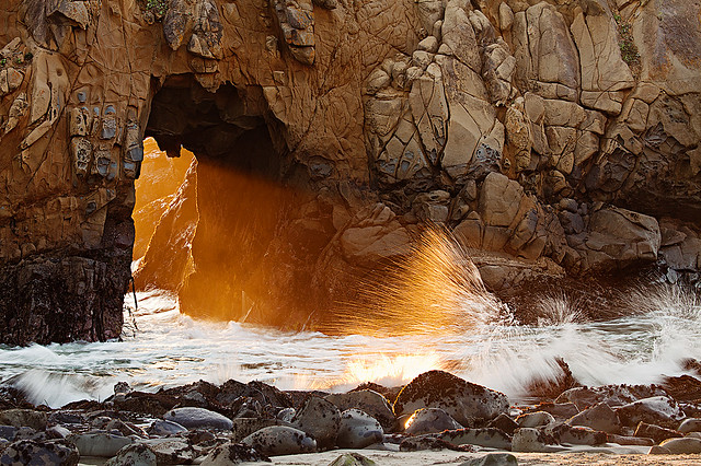 End of the Tunnel:  Pfeiffer Beach, Big Sur, CA