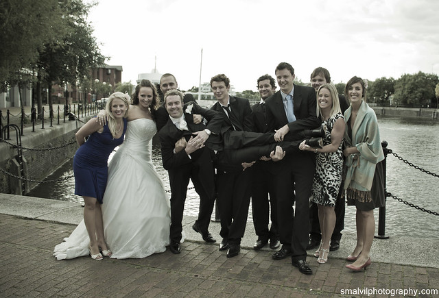 Bride & Groom with friends