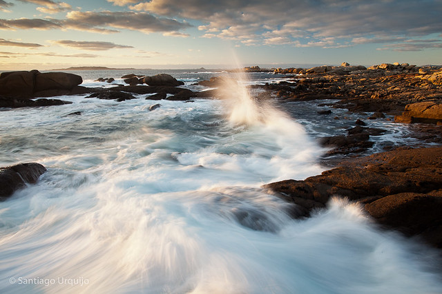 Waves on a rocky coast