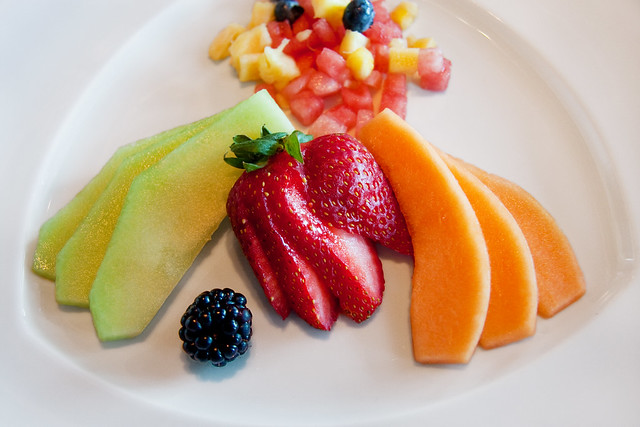 Fruit salad appetizer plate