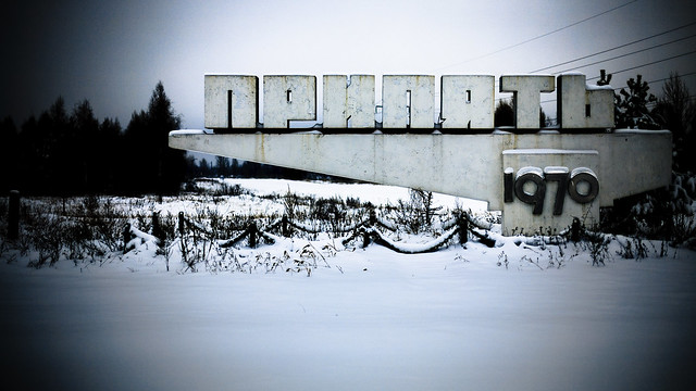 Pripyat entrance sign