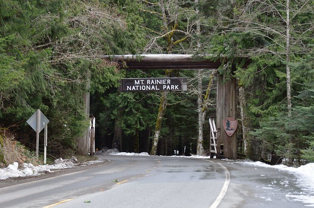 Logmire entrance to Mount Rainier National Park