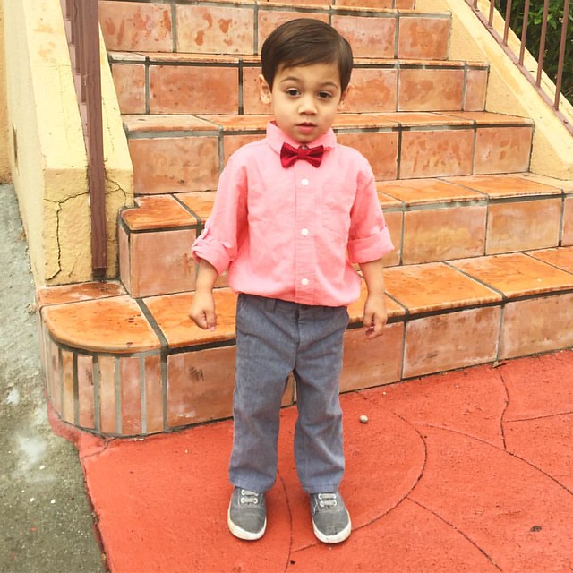 Picture Day for JE #preschool #toddlerboy #bow tie #kidswagger