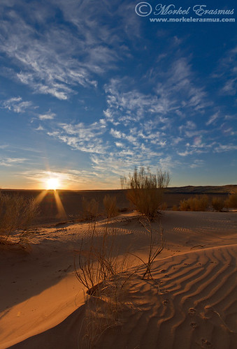 clouds sunrise landscape southafrica glow dunes vista kalahari hdr