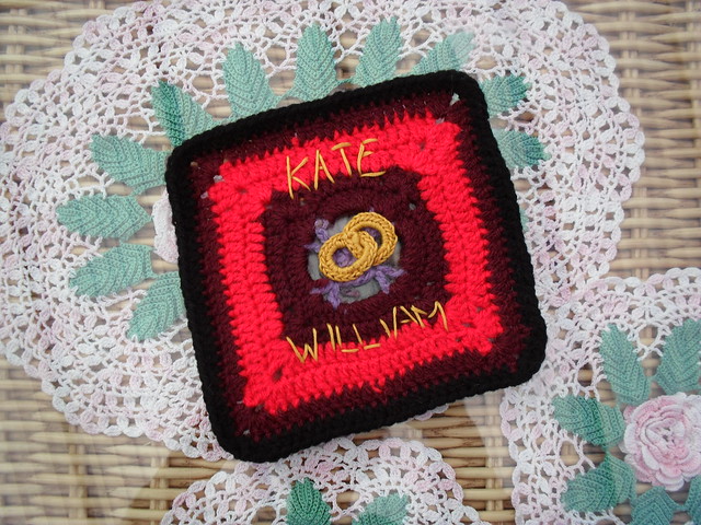 This one has Kate and Williams names' on, with Wedding Rings. Wonderful idea too thank you!