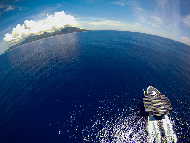 From Tahiti to Bora Bora via Raiatea on board the MV Tûranor Planet Solar