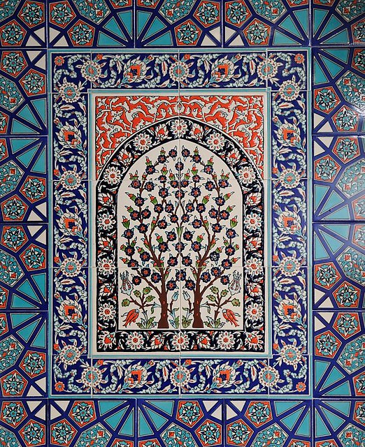 2216 Kachelverzierung im Gebetsraum - osmanisch türkisches Dekor