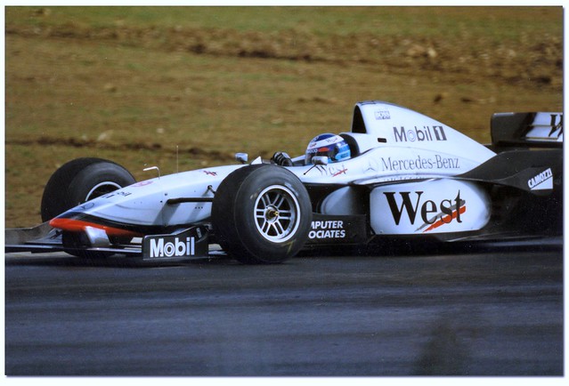 Mika Häkkinen McLaren Mercedes MP4/12 F1. British GP Test Silverstone 1997