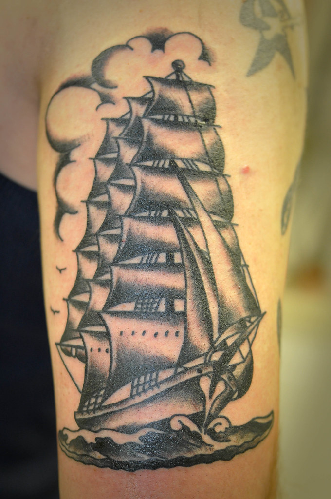 95 Best Pirate Ship Tattoo Designs  Meanings  2019