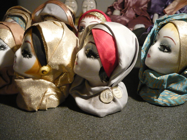 70s ceramic-fabric heads dolls