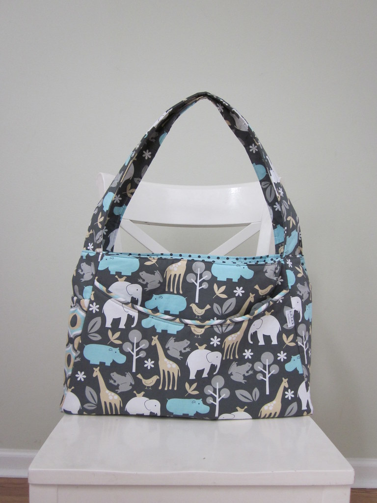 Michael Miller fabric diaper bag | I've added pockets to Amy… | Flickr