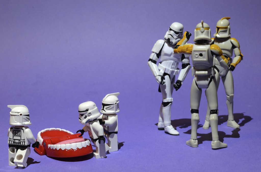 A teeth trap for the Stormtrooper.
