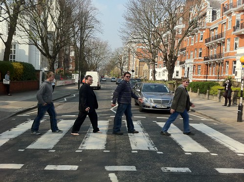 Walking down Abbey Road