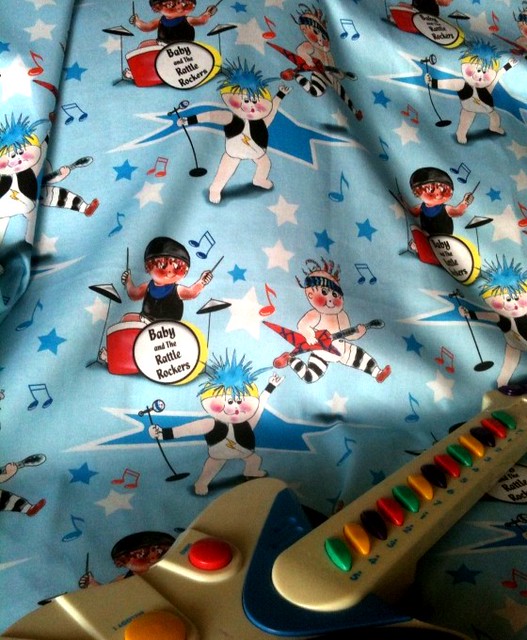 Baby and The Rattle Rockers, Rock Star fabric for baby  room by Rosanna Hope for babybonbons