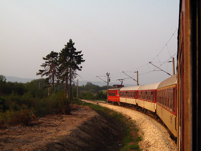 БДЖ Бърз влак Русе-София 2007 г. BDZ Ruse-Sofia Intercity train Bulgaria
