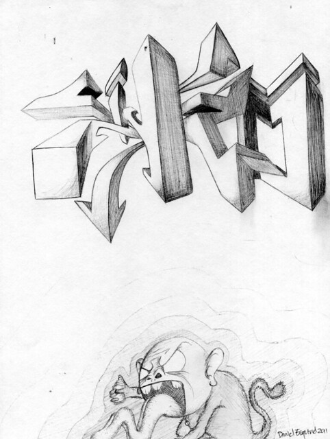 CLAS #Graffiti #sketch #3D #paper #charcoal #drawing #ins… | Flickr