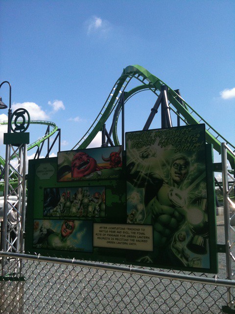 Green Lantern coaster! | Posted by twitter.com/onezumi | Flickr