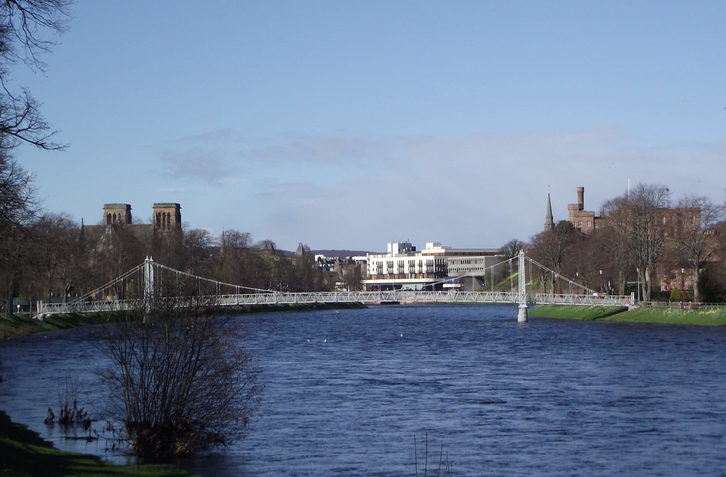 Inverness Castle and Infirmary Bridge Inverness Scotland