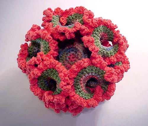 Crocheted hyperbolic pseudosphere, completed — my favorite side