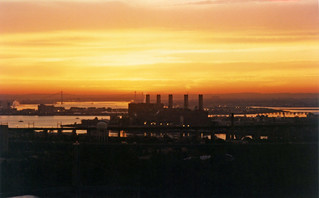 Sunrise Looking Towards Queens And The Whitestone And Throgs Neck Bridges; New York, New York