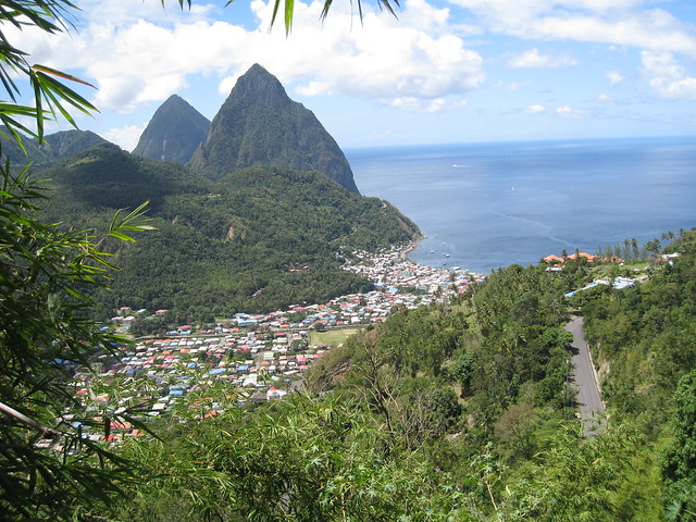 The Pitons and Soufrière, St. Lucia