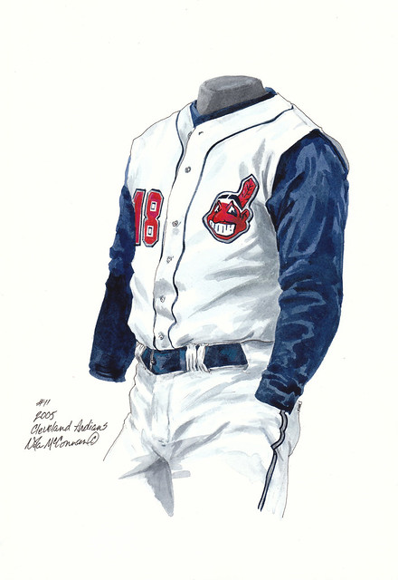 Cleveland Indians 2005 uniform artwork, This is a highly de…