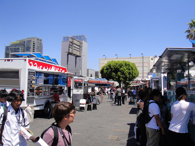 Anime Expo 2011 - food truck lot across the street